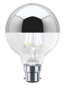 4w LED Crown Silver Light Bulb Mirror Top B22 Cool White