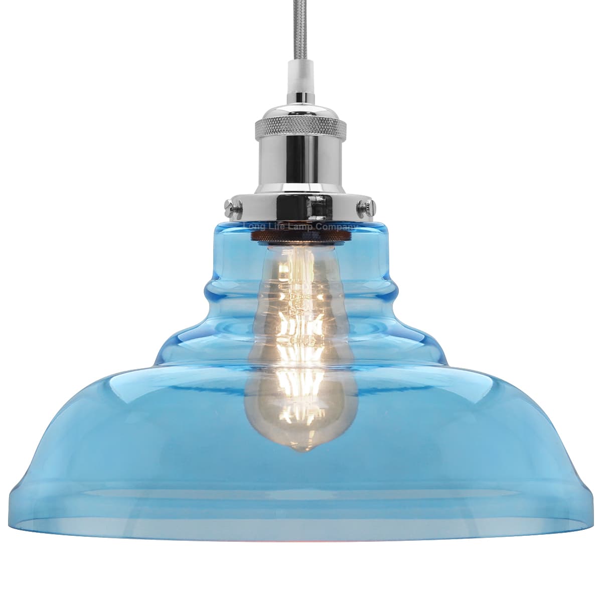 Modern Vintage Blue Glass Dome Ceiling Pendant Lamp M0235