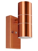 Outdoor Double Wall Light Dusk Till Dawn Sensor Copper IP65 ZLC341CDTD
