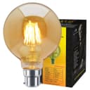 Retro Vintage LED 6w DIMMABLE Globe Smoked Gold Glass G95 B22 