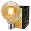 Retro Vintage LED 4w Globe Edison Style Filament Bulb Smoked Gold Glass G95 B22 