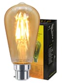 Retro Vintage LED 6w Dimmable Squirrel Cage Bulb Smoked Gold Glass ST58 B22