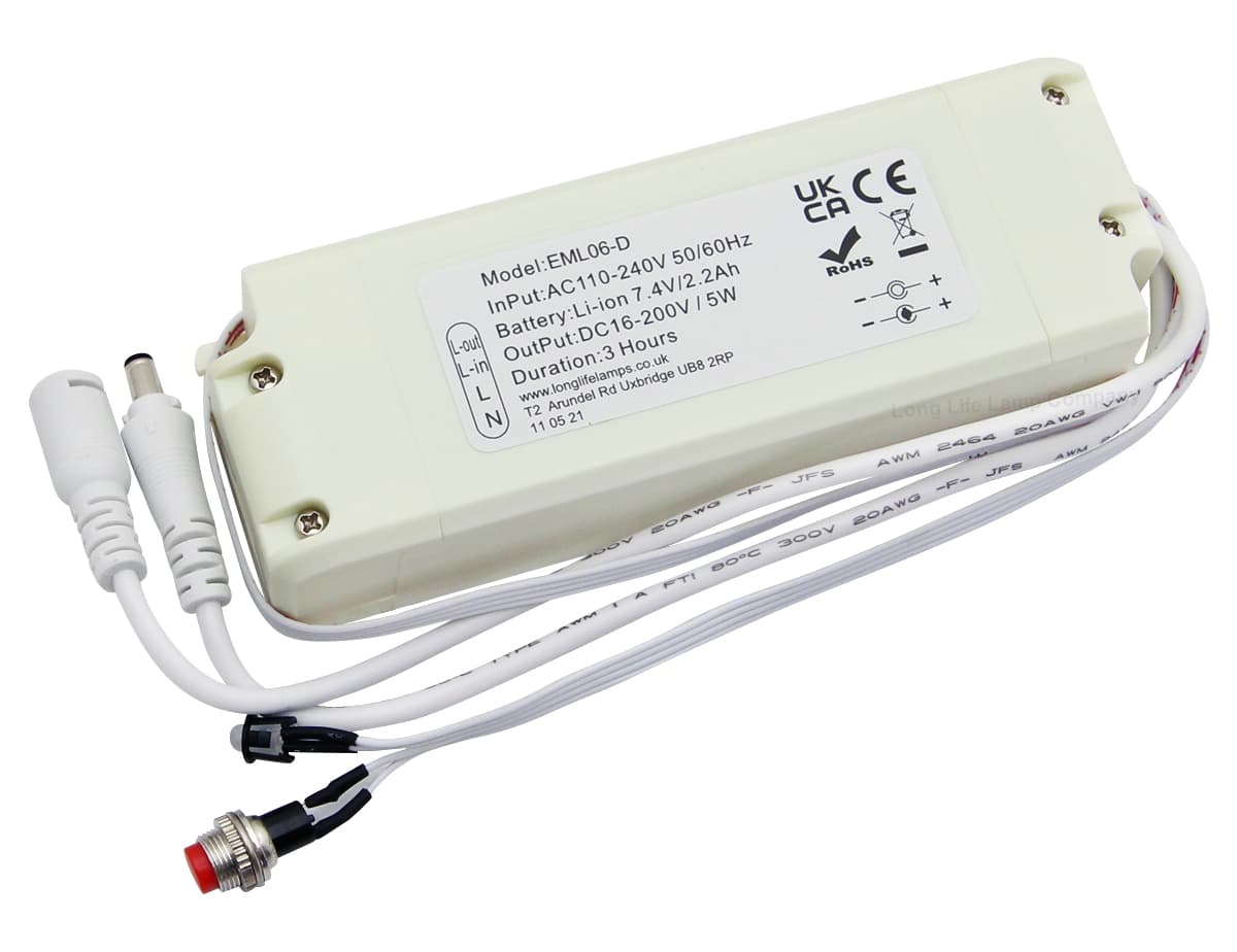 Emergency Battery Pack Kit for LED Panel Upto 48w 3 Hours Power Back Up Non Maintained EML06