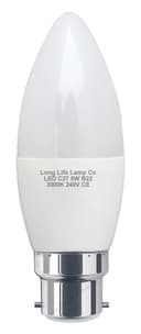 10 PACK 5W Energy Saving C37 LED Candle Light Bulb 3000K B22