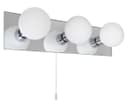 Opaque 3 Mini Globe Bathroom Mirror Light with Pull Cord IP44 H3053