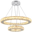 LED Modern Round Ceiling Chandelier Double Ring Warm White H3042
