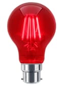 6W LED RED Light Bulb B22 Bayonet BC Glass A60