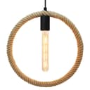 Vintage Industrial Ceiling Hemp Rope Round Pendant Light H3047