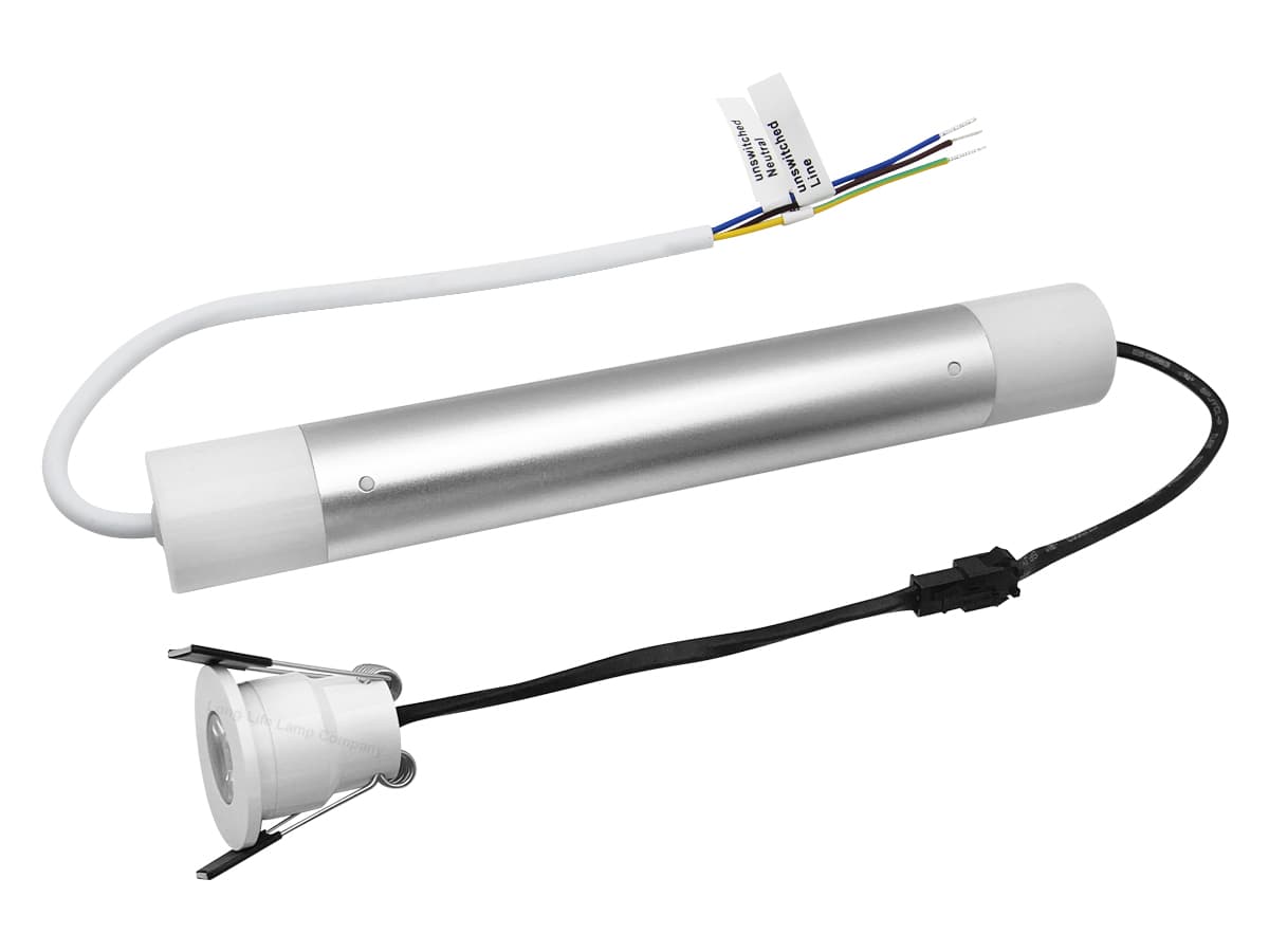Emergency LED Downlight Recessed Ceiling Light 3w Non Maintained 3 Hour Battery Pack EML07
