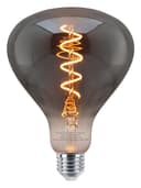 LED Vintage Classic Filament Light Bulb Smoked Grey Glass Tear Drop 4w E27 Coil R125