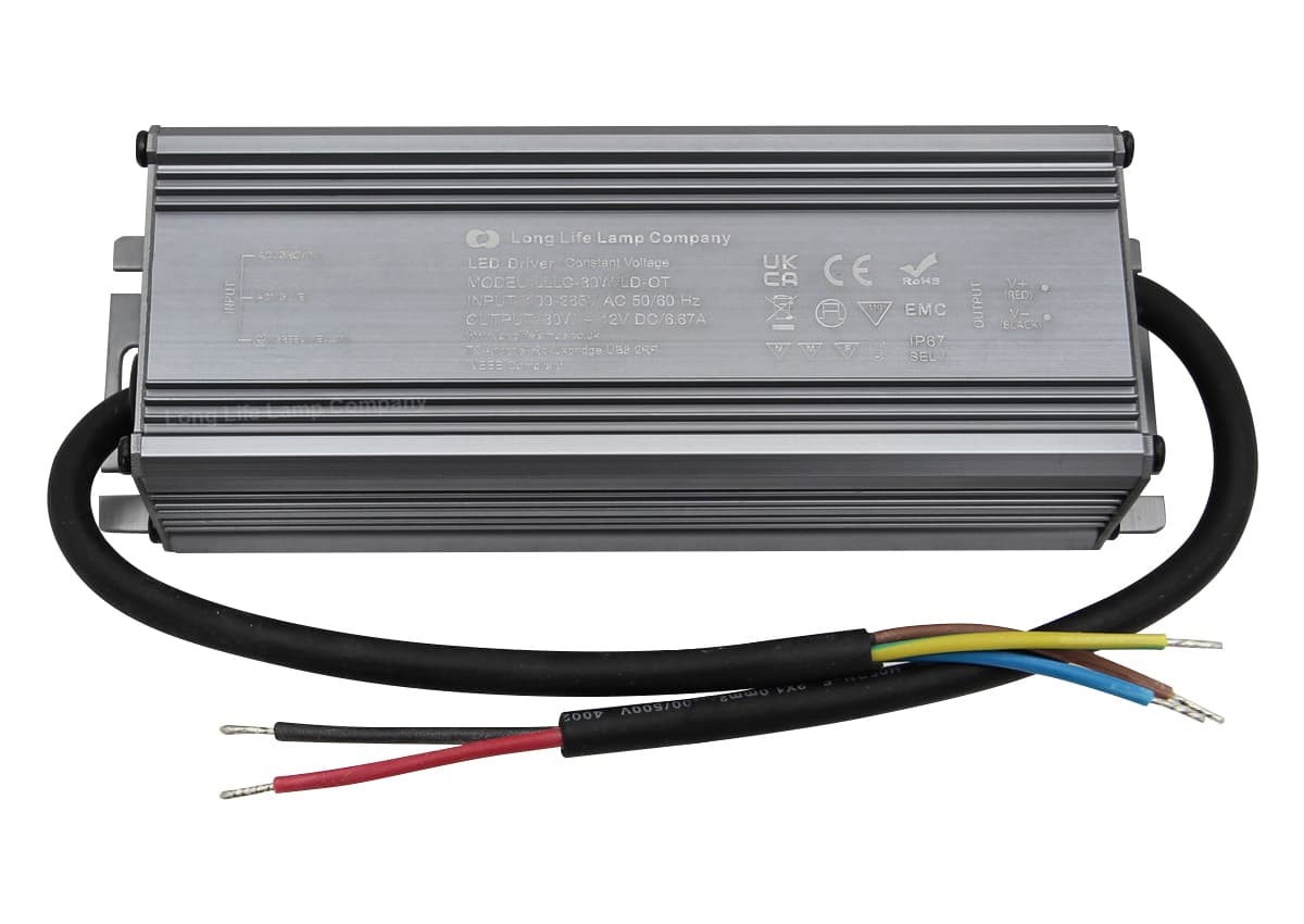 LED Driver 12v Output Low Voltage IP67 Waterproof Transformer 80W LLLC80WLDOT