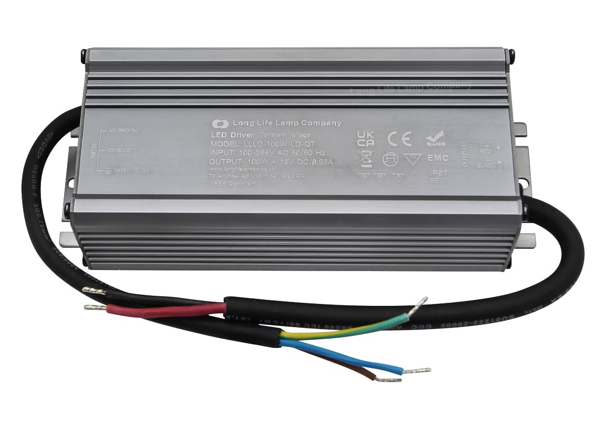 LED Driver 12v Output Low Voltage IP67 Waterproof Transformer 100W LLLC100WLDOT
