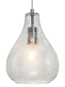 Modern Tear Drop Ceiling Pendant Light Crackled Clear Glass Lamp Shade H3066