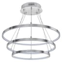 Modern Round Chandelier LED 3 Ring Ceiling Pendant Light Cool White 