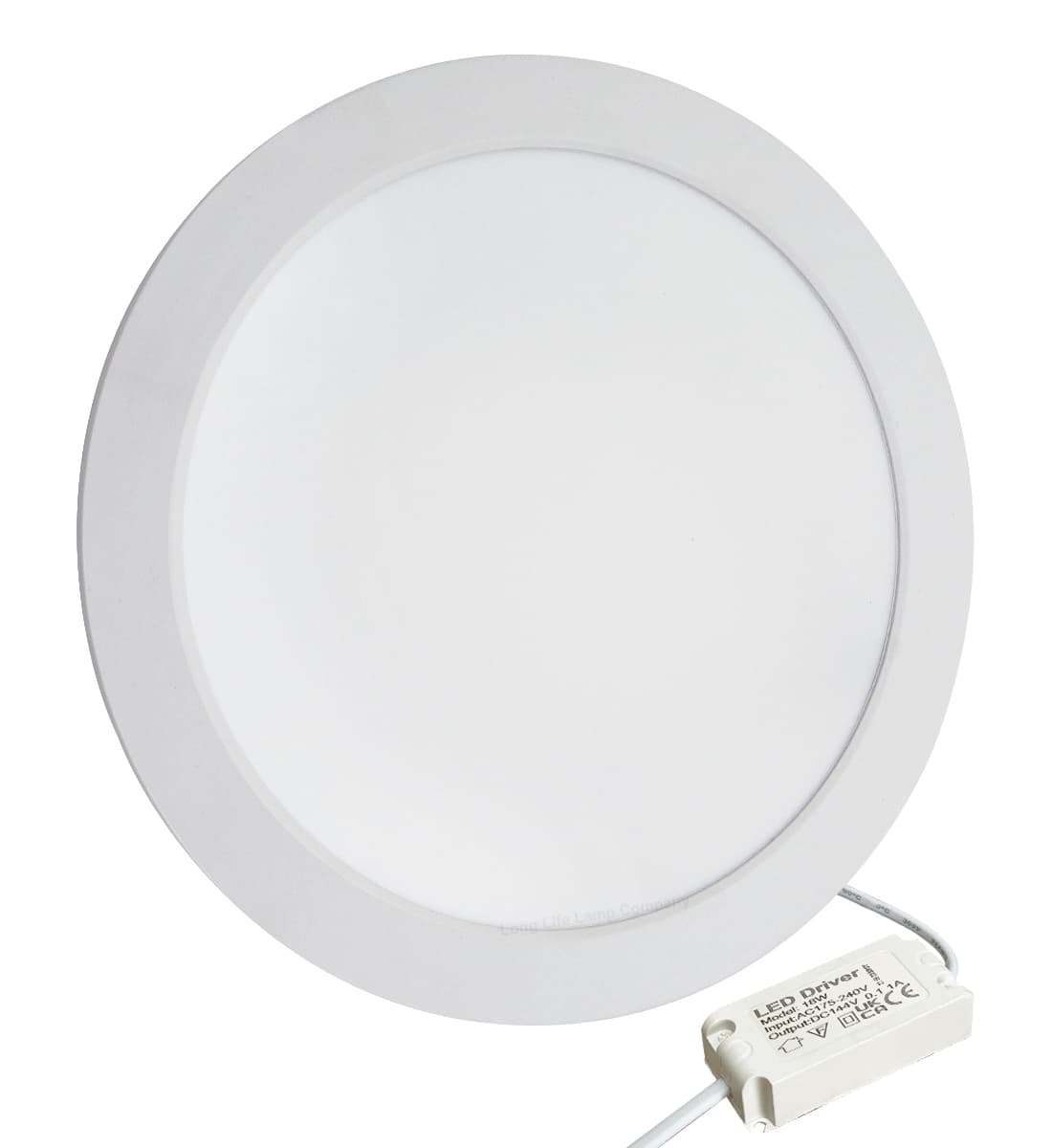 18W LED Back Lit Round Recessed Ceiling Panel Light Cool White 6500k 18WRCW02