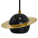 Mini Globe Modern Black Marble Ceiling Pendant Lamp Shade Brass Holder