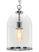 Chrome Vintage Ceiling Pendant Light Glass Lamp Shade Bell Chain Lantern H3070