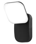 Modern 12W LED Black Outdoor Wall Light  Adjustable Cool White ZLC354BCW