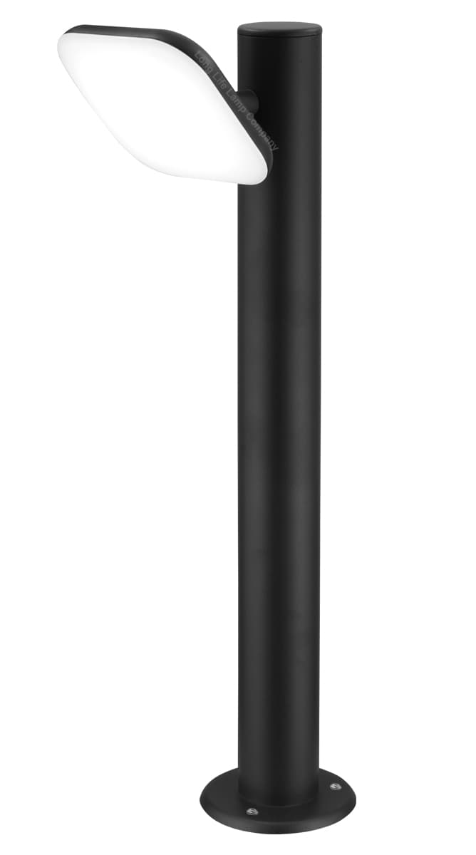 12W LED Bollard Outdoor Garden Light Stainless Steel Black Finish Cool White ZLC356BCW