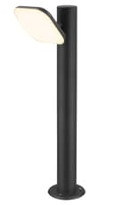 12W LED Bollard Outdoor Garden Light Stainless Steel Black Finish Warm White ZLC355BWW