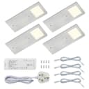20w LED Under Cabinet Kitchen Lights Slim Rectangular Warm White 3000k Kit Of 4 UC02