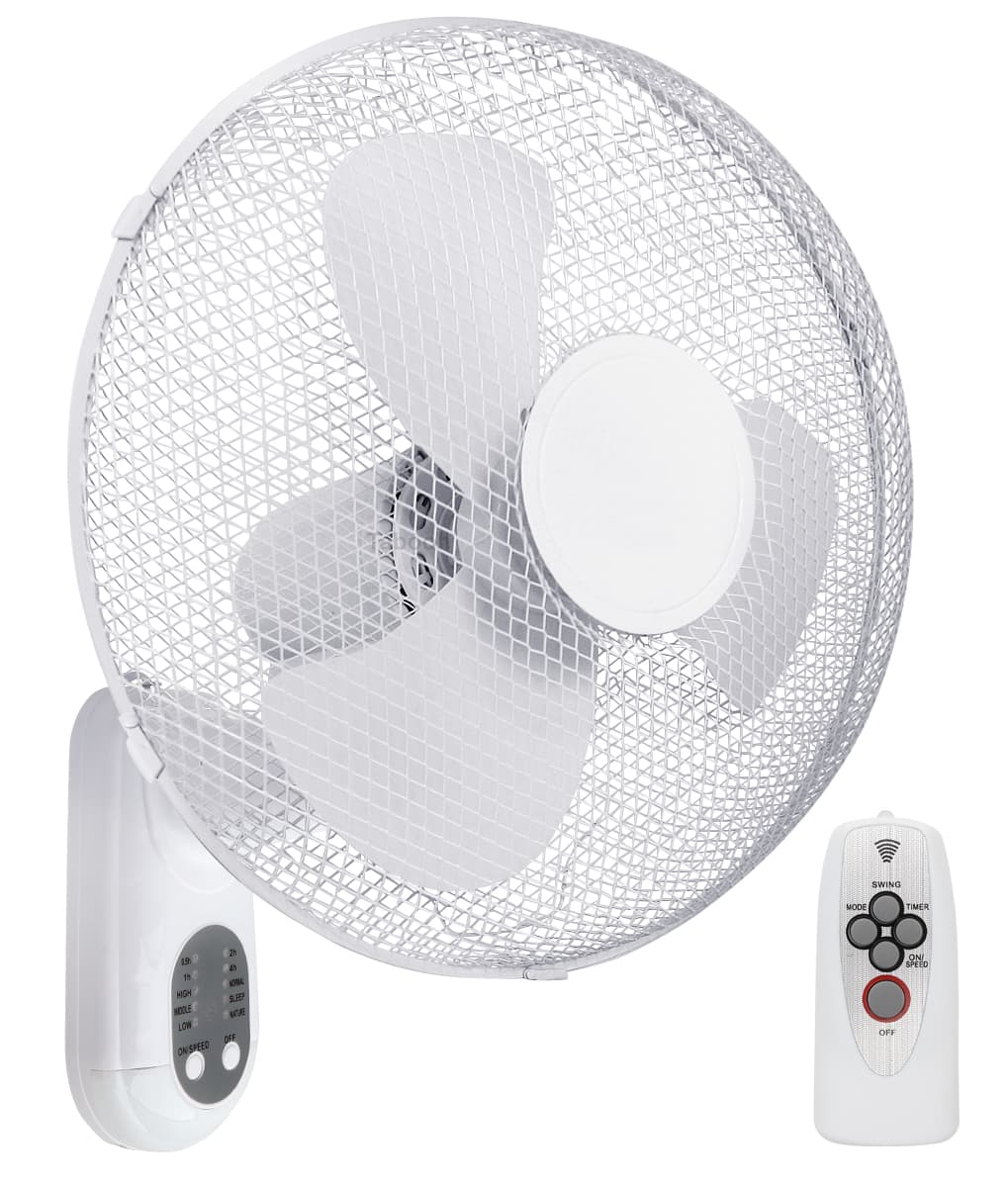 16 inch Oscillating Wall Fan Remote Control with Timer 3 Speed ‎WALL001