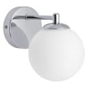 Modern Indoor Frosted Glass Globe Scone Chrome Wall Light H3097 With LED G9 Warm White