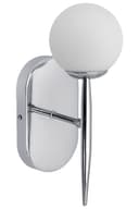 Modern Indoor Frosted Glass Globe Scone Chrome Wall Light H3078 With LED G9 Warm White