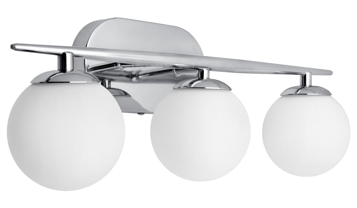Modern Indoor 3 Frosted Glass Globe Scone Chrome Wall Light H3080 With LED G9 Warm White