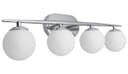 Modern Indoor 4 Frosted Glass Globe Scone Chrome Wall Light H3081 With LED G9 Warm White