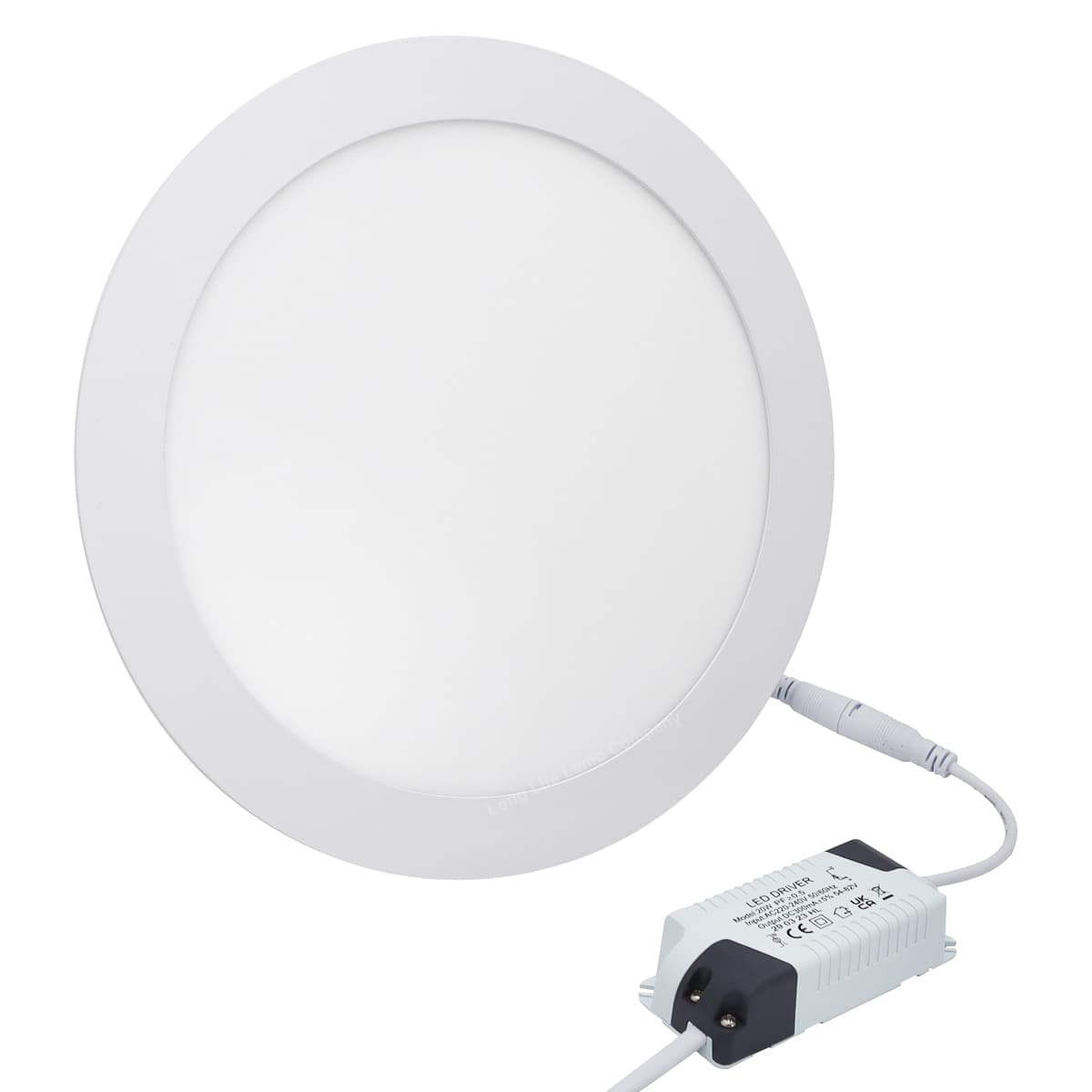20W LED Back Lit Round Recessed Ceiling Panel Light Cool White 6500k 20WR65K