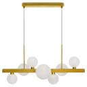 Modern Ceiling Golden Cluster Pendant Light Bar Globe Frosted Glass Lamp Shades H3089 With G9 LED