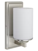 Rectangular Brushed Chrome Frosted Glass Shade Wall Light IP44 with G9 LED 5w Warm White