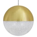 LED Ceiling Gold Glass Globe Pendant Light CCT Natural Cool Warm White H3109