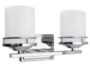 Modern Indoor Double Frosted Glass Sconce Chrome IP44 Wall Light H3101 With LED G9 Warm White