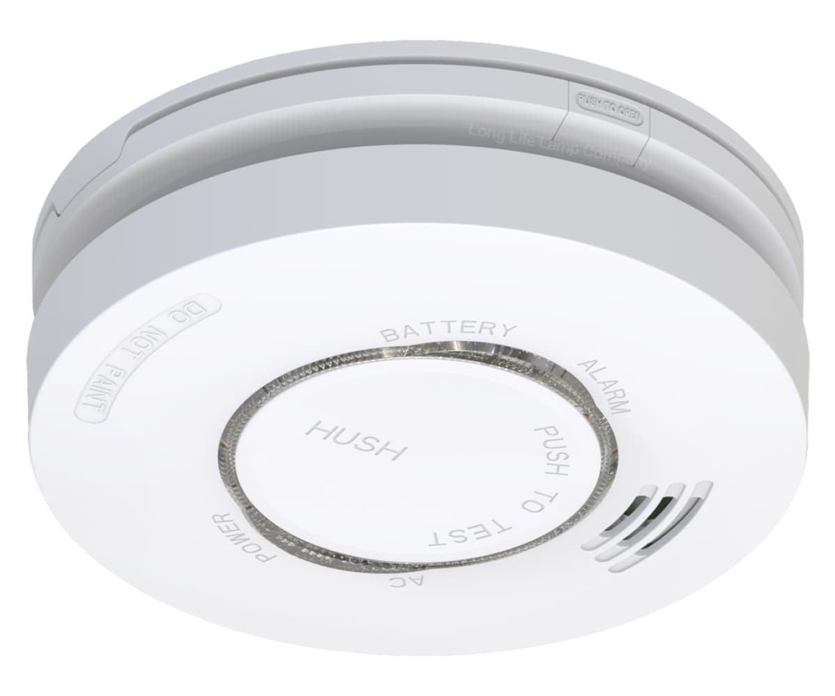 Sensor Smoke Alarm 240v Mains Operated with Battery Back Up Photoelectric Detector 