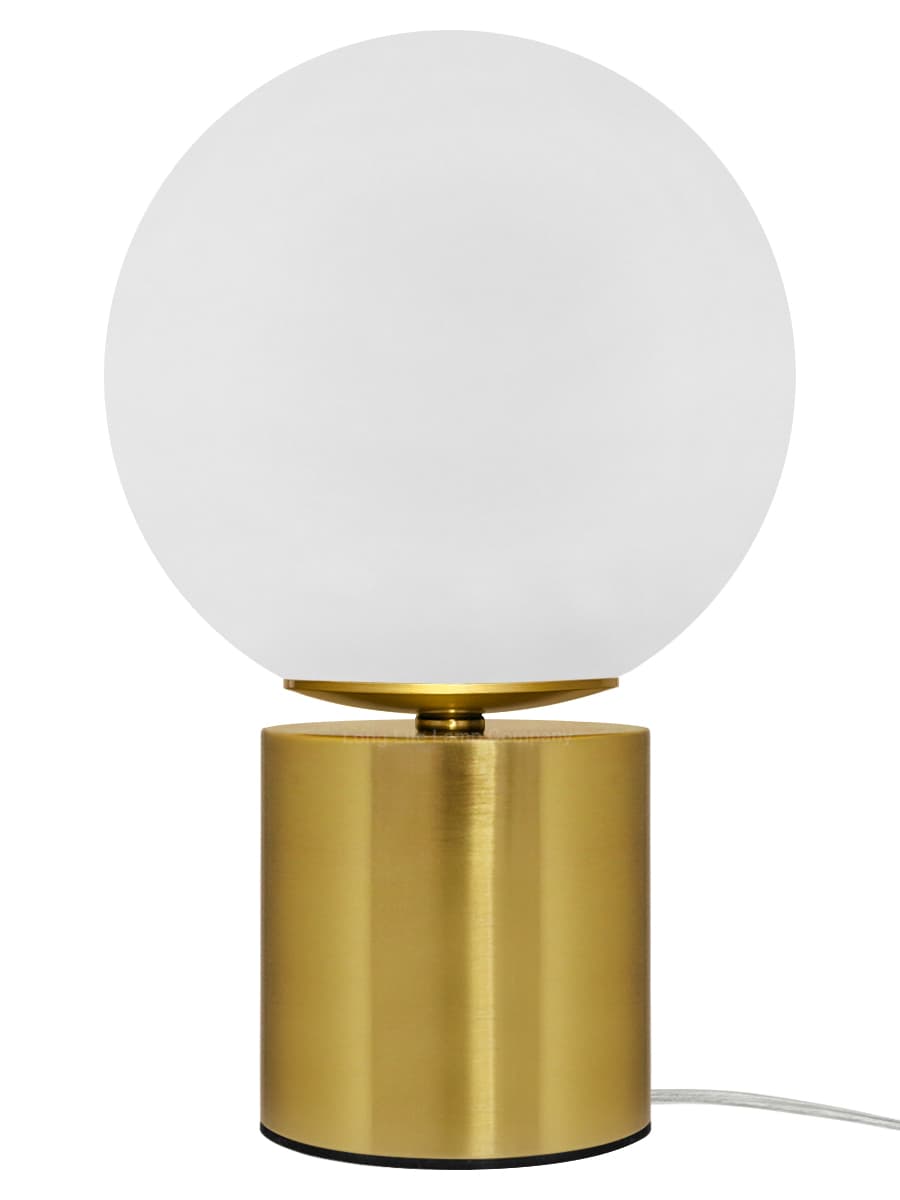 Modern Vintage Brass Table Lamp Frosted Globe Glass Shade H3139