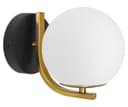 Indoor Brass Opal Globe Frosted Glass Wall Light H3138