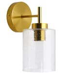 Antique Brass Wall Light Bubble Glass Lamp Shade Cylindrical Transparent Glass H3127
