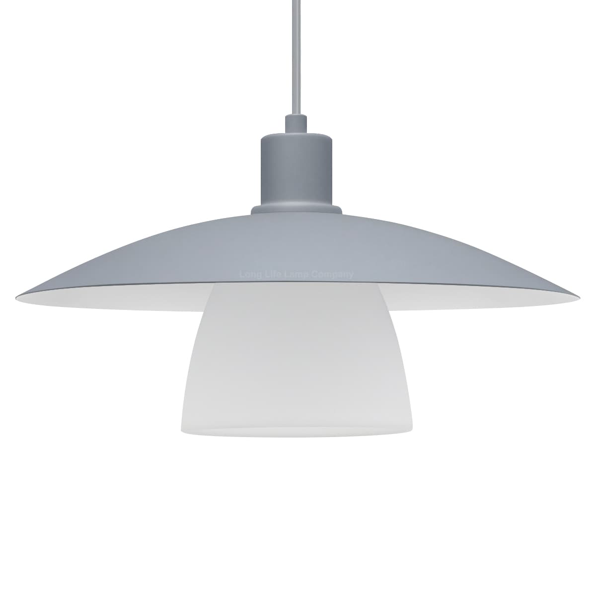 Modern Ceiling Pendant Light Grey Frosted Glass H3130