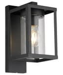 Outdoor Dusk Till Dawn Wall Light Black Glass Diffuser Lantern ZLC370DTD with LED 4w Warm