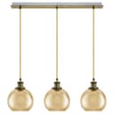 Vintage 3 Lights Ceiling Pendant Lamp Cluster Mini Glass Globe Shades Gold H3133