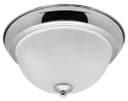 Flush Fitting Chrome Ceiling Light Frosted Glass Dome Shade Metal Surround IP44 H3111