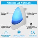 Automatic Blue LED Night Light Plug In Energy Saving Dusk 2 Dawn 