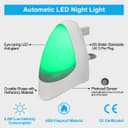 Automatic Green LED Night Light Plug In Energy Saving Dusk 2 Dawn 