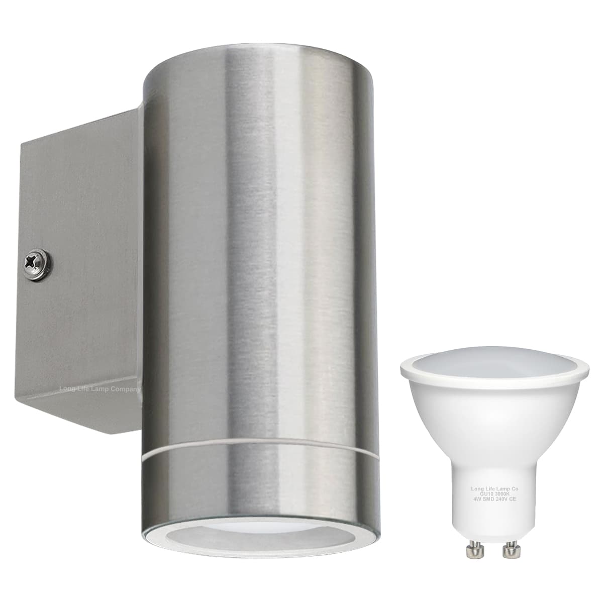 4w LED Single Stainless Steel Wall Light