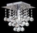 Modern Silver Crystal Droplets Chandelier Ceiling Light Decor Indoor Lamp 