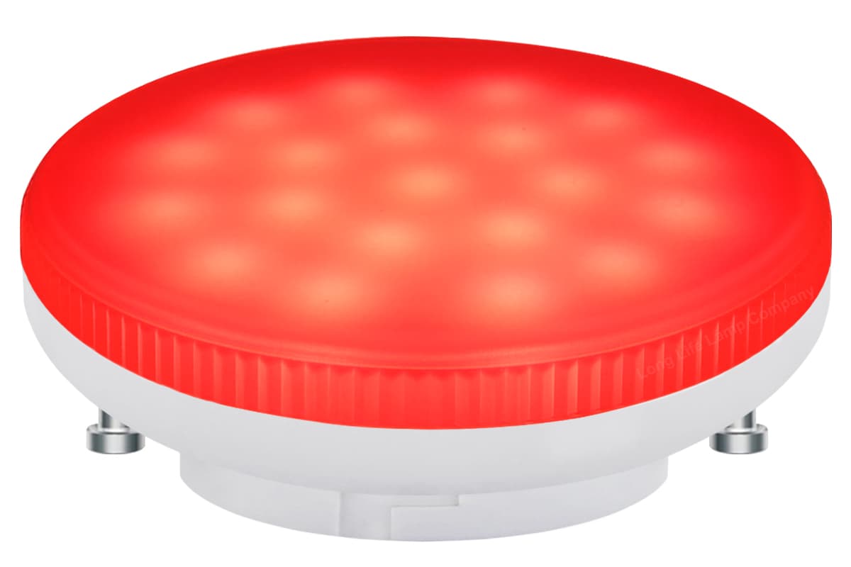 3W RED GX53 LED Light Bulb Replacement for CFL Round
