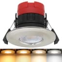 8W Fire Rated Downlights Dimmable Brushed Chrome 