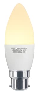10 PACK 5W Energy Saving C37 LED Candle Light Bulb 3000K B22